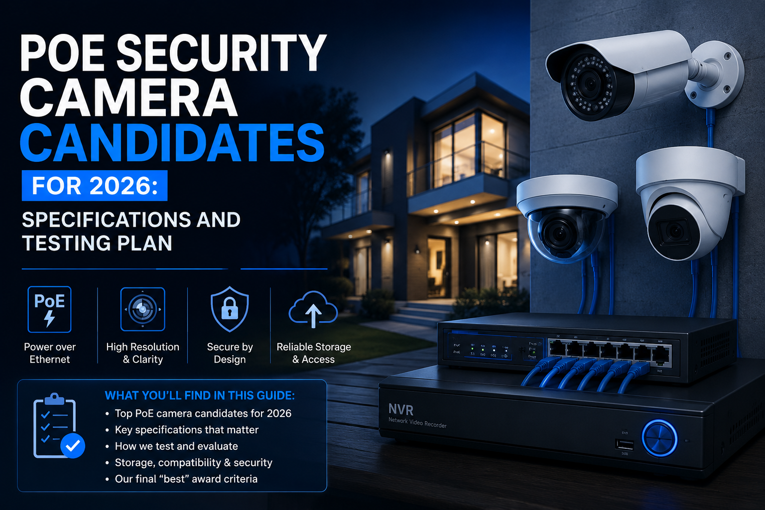 PoE Security Camera Candidates for 2026: Specifications and Testing Plan